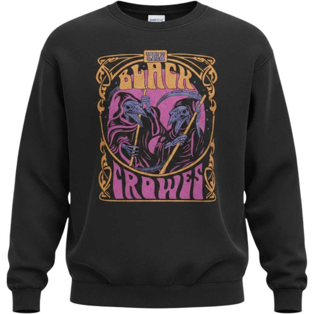 The Black Crowes Band Sweatshirt XXL Black Plague Doctor Reaper Graphic 2022